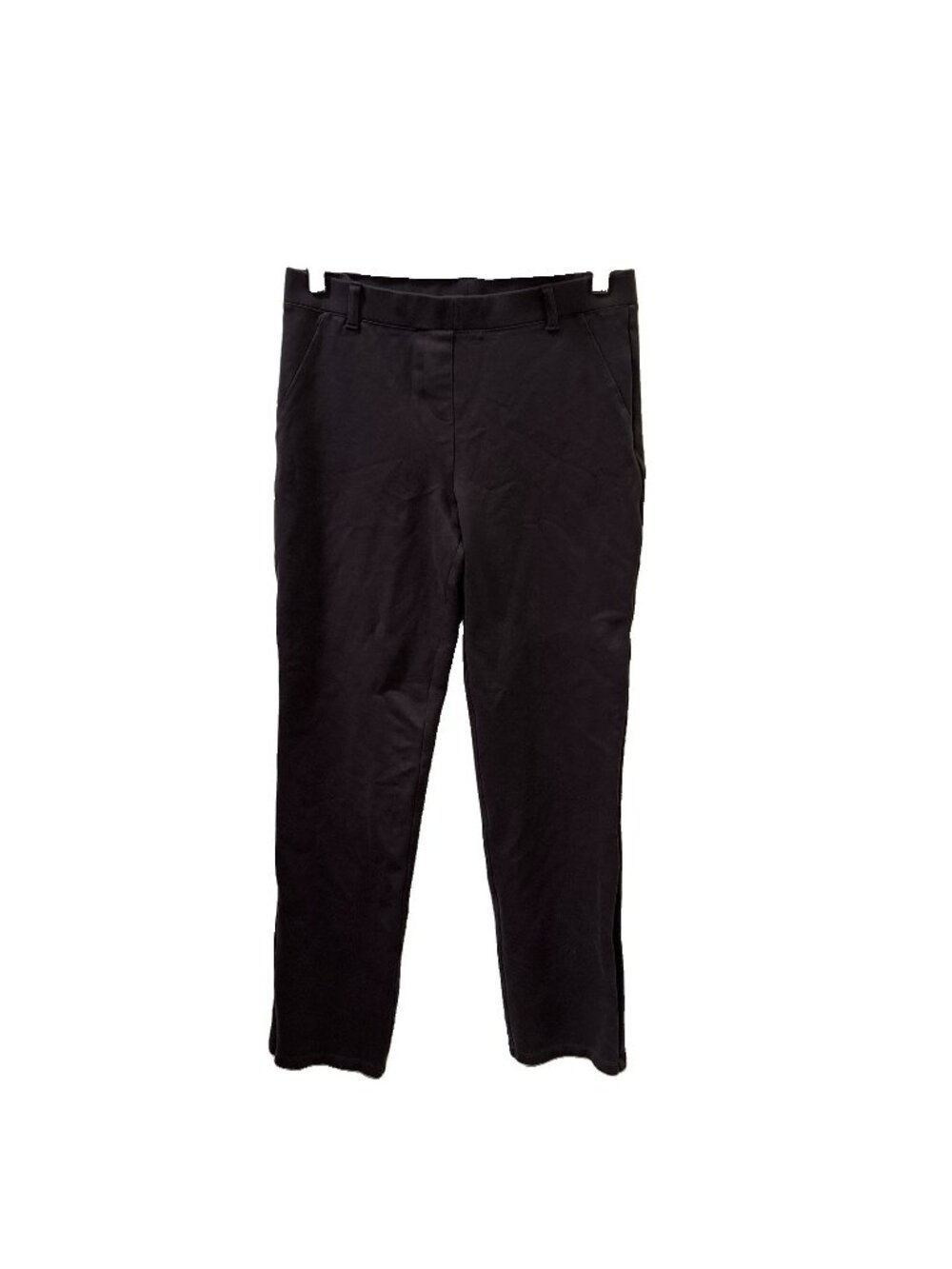 Quince Dress Pants Gray Women M Straight Leg 25 Inseam Stretch Pockets Flat